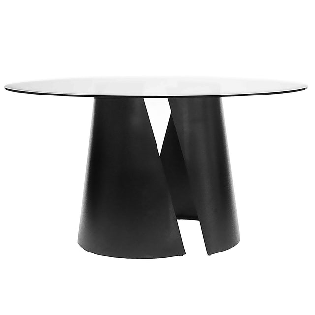 Worlds Away Portia Dining Table - Black Furniture