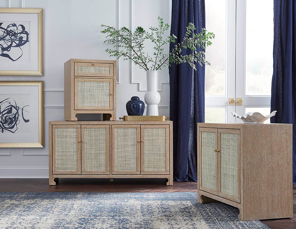 Worlds Away Ruth Cabinet - White Furniture