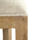 Zentique Carvell Bar Stool - Limed Grey Oak & Linen Furniture zentique-CF282-35