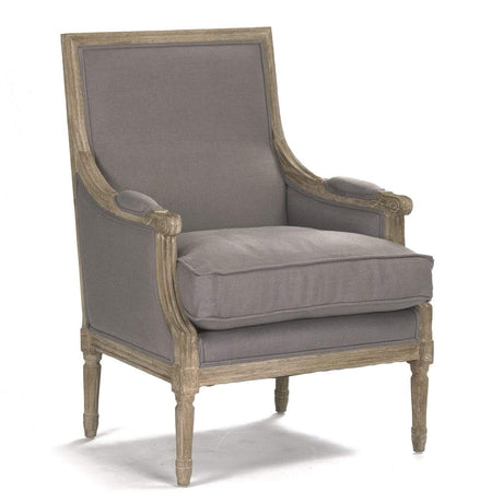 Zentique Louis Club Chair - Limed Grey Oak & Grey Furniture Zentique-B007 E272 A048 00610373318345