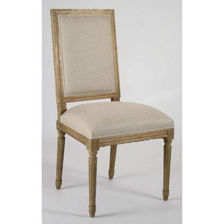 Zentique Louis Side Chair in Natural Linen-Natural Oak Furniture Zentique-FC010-4-E255-A003-NAT-OAK 00610373303617