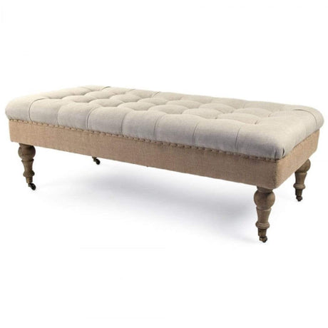 Zentique Maison Tufted Ottoman Furniture zentique-CF056-Z-E272-A003/Jute-REC-1