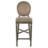Zentique Medallion Bar & Counter Stool - Copper & Limed Charcoal Oak Furniture